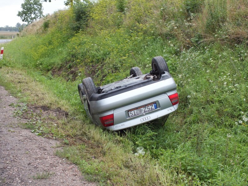 Jechał za szybko, wypadł z drogi