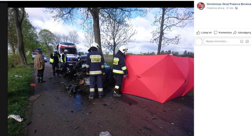 Tragiczny wypadek pod Starym Chwalimiem. Zginął kierowca