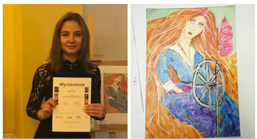 Wiktoria Bordon z wyróżnieniem na wielkim konkursie plastycznym