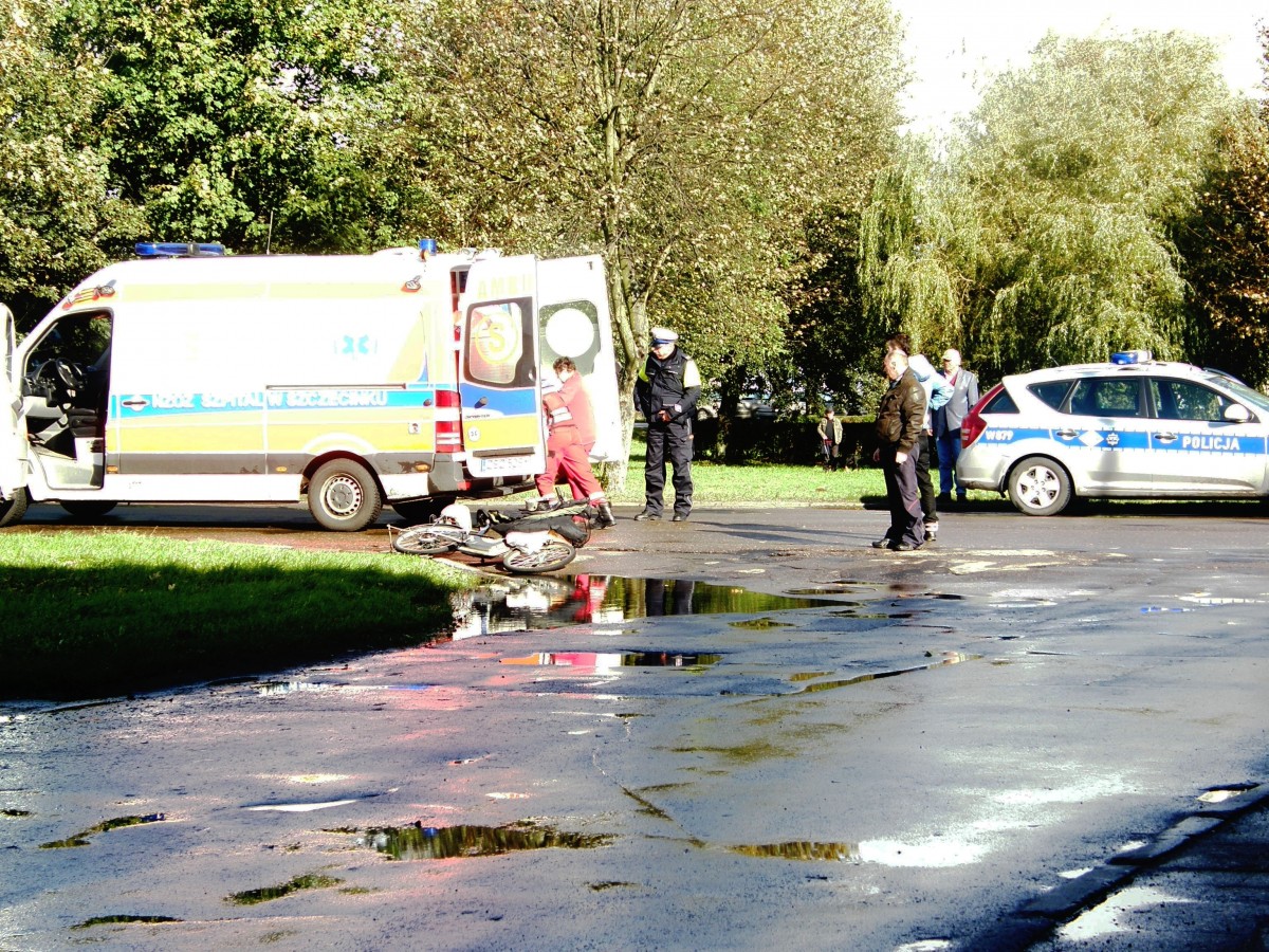 Potrącenie rowerzysty na ul. Koszalińskiej