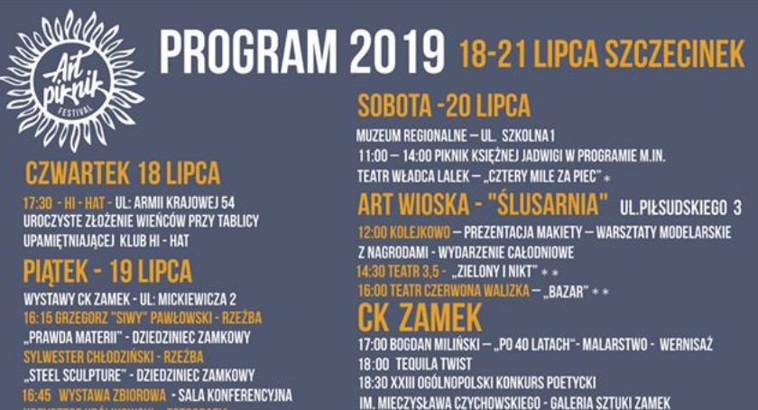 Art Piknik 2019. Program imprezy w Szczecinku