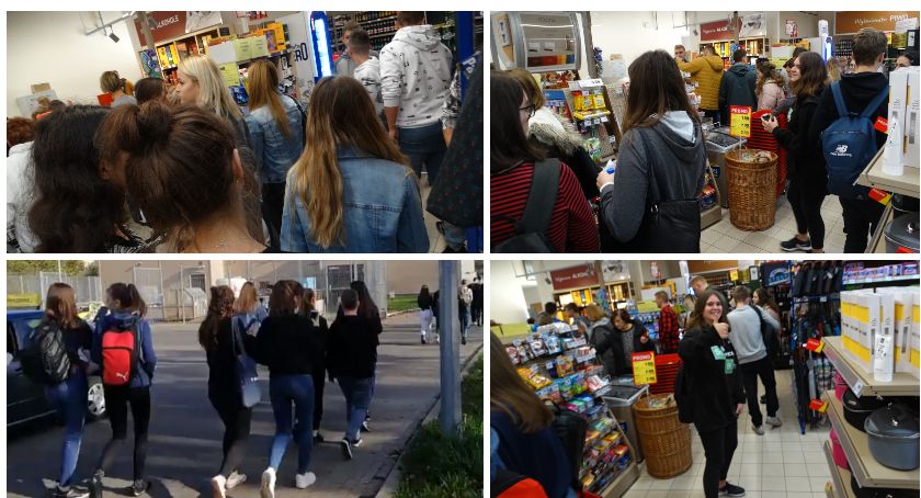Szturm na markety w Szczecinku. Uczniowie z „Majami” poszli na zakupy do „Inter”