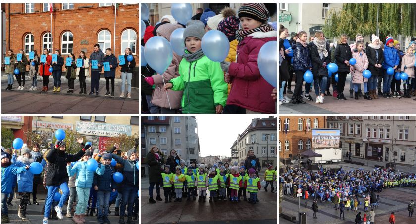 Plac Wolności na niebiesko! Międzynarodowy Dzień Praw Dziecka w Szczecinku