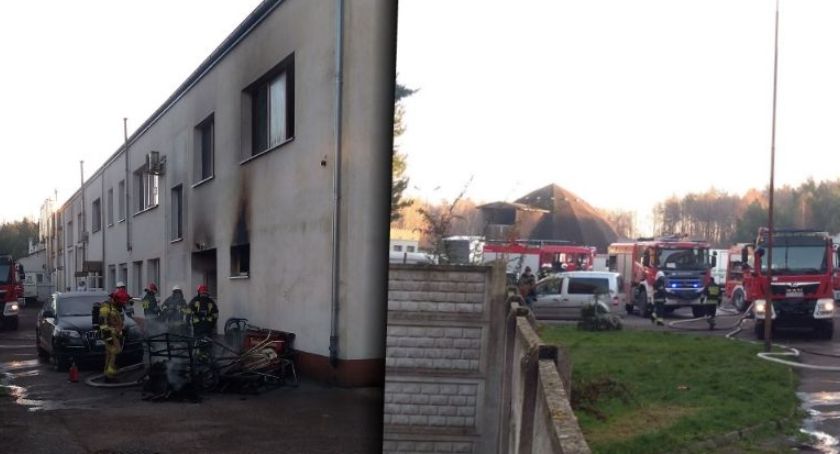 Groźny pożar na ul. Pilskiej w Szczecinku, zawalony strop, wypadki na drogach powiatu
