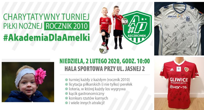 Akademia Piłkarska Szczecinek wspiera Amelkę. W niedzielę turniej charytatywny z licytacjami