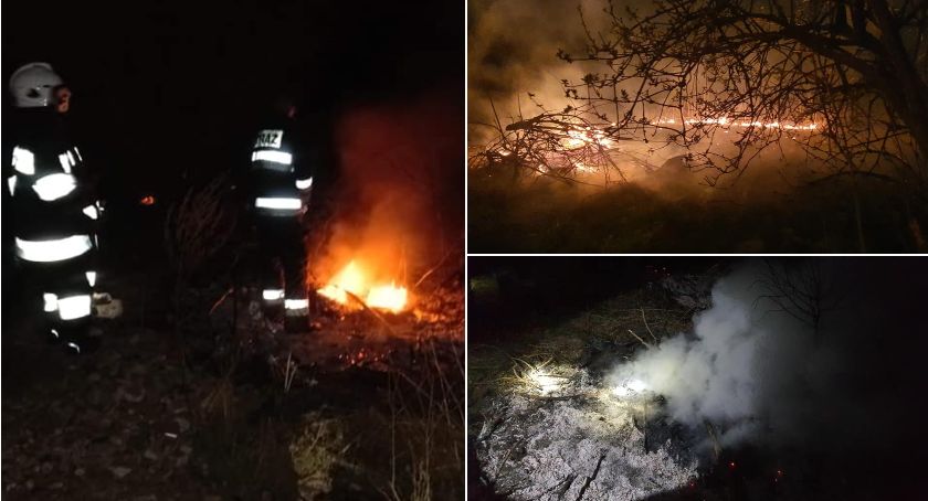 Nieopodal Szczecinka płoną trawy i porzucone śmieci. Strażacy apelują o rozwagę