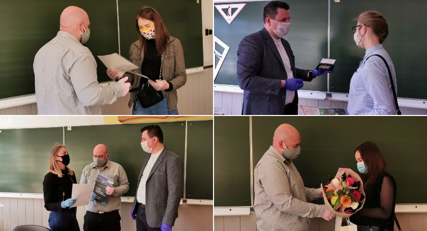 Maturzyści ze Szczecinka odbierają swoje świadectwa i dyplomy. Z wirusem w tle
