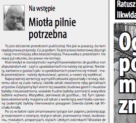 Jerzy Gasiul: Miotła pilnie potrzebna