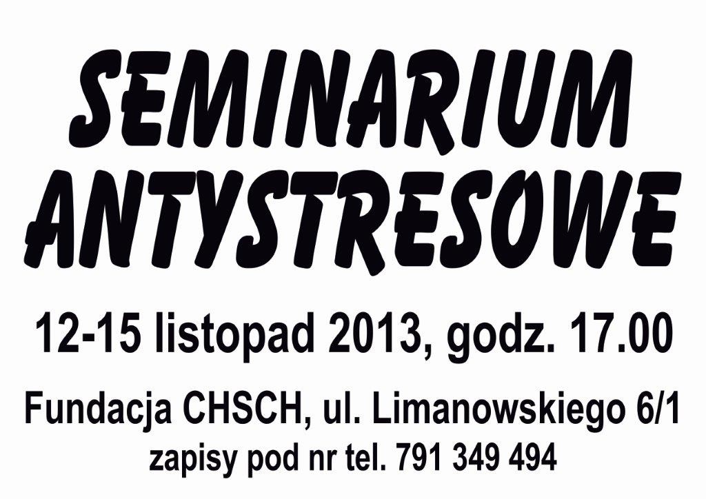 Seminarium Antystresowe. Zaproszenie