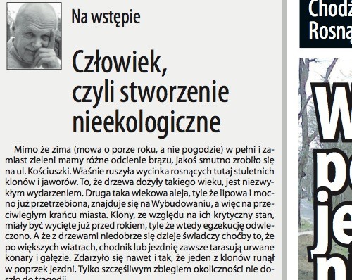 Jerzy Gasiul: Człowiek czyli stworzenie nieekologiczne