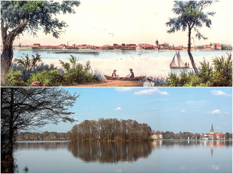 Stary Szczecinek: Panorama z rybakami