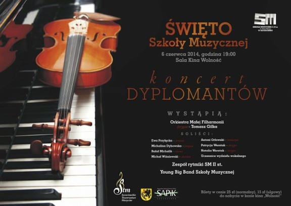 Koncert Dyplomantów Szkoły Muzycznej - zaproszenie