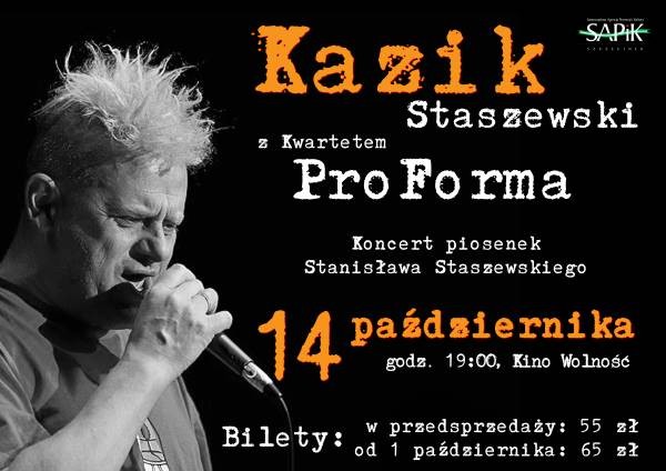 Rusza sprzedaż biletów na koncert Kazika i Kwartetu ProForma!