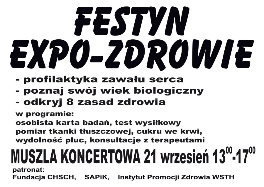 Festyn Expo Zdrowie - w przededniu Światowego Dnia Serca 