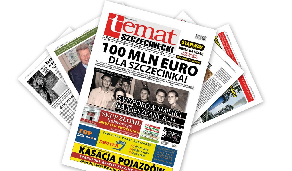 Nowy Temat: 100 mln euro dla Szczecinka / Pięć wyroków śmierci na mieszkańcach