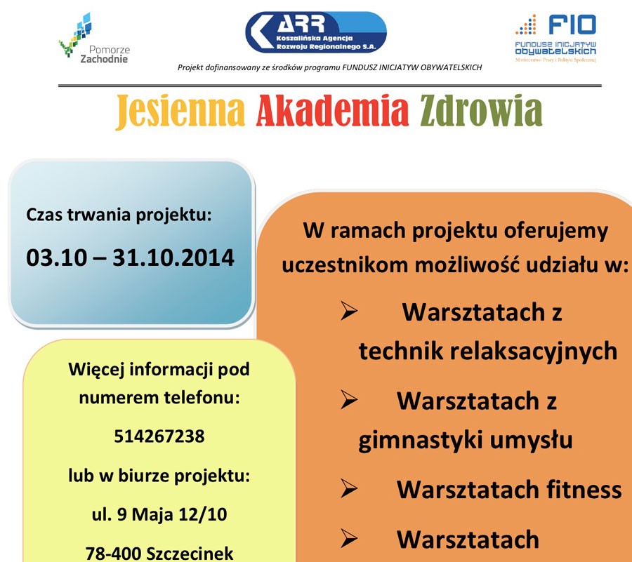Rusza „Jesienna akademia zdrowia”