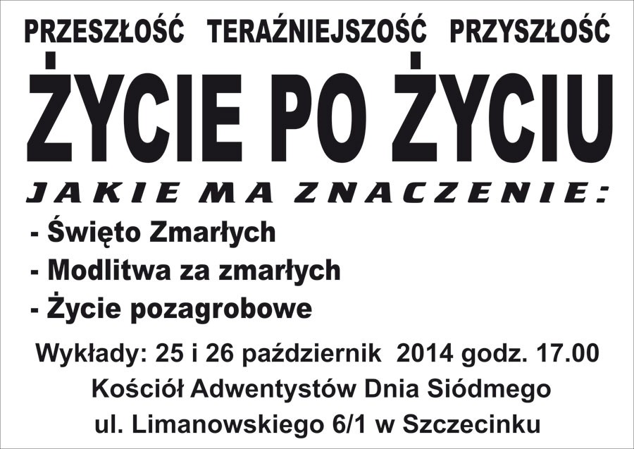 Życie po życiu - zaproszenie na wykłady