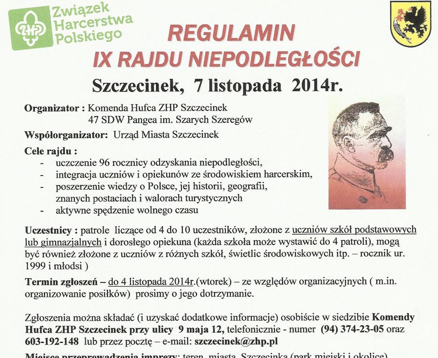 Rajd Niepodległości w piątek. Harcerze zapraszają