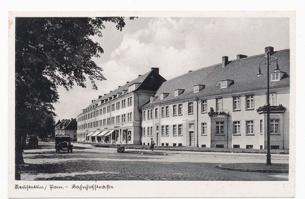 Stary Szczecinek: Skrzyżowanie Bahnhofstraße z Brombergerstraße