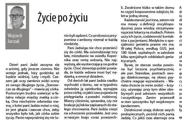 Wojciech Jurczak: Życie po życiu