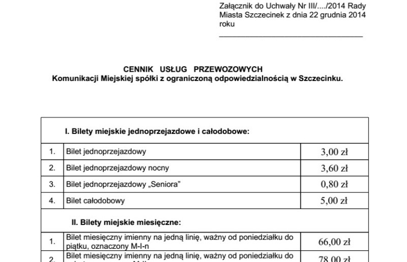 Bilety całodobowe już wkrótce