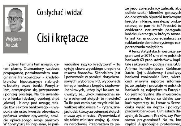 Wojciech Jurczak: Cisi i krętacze