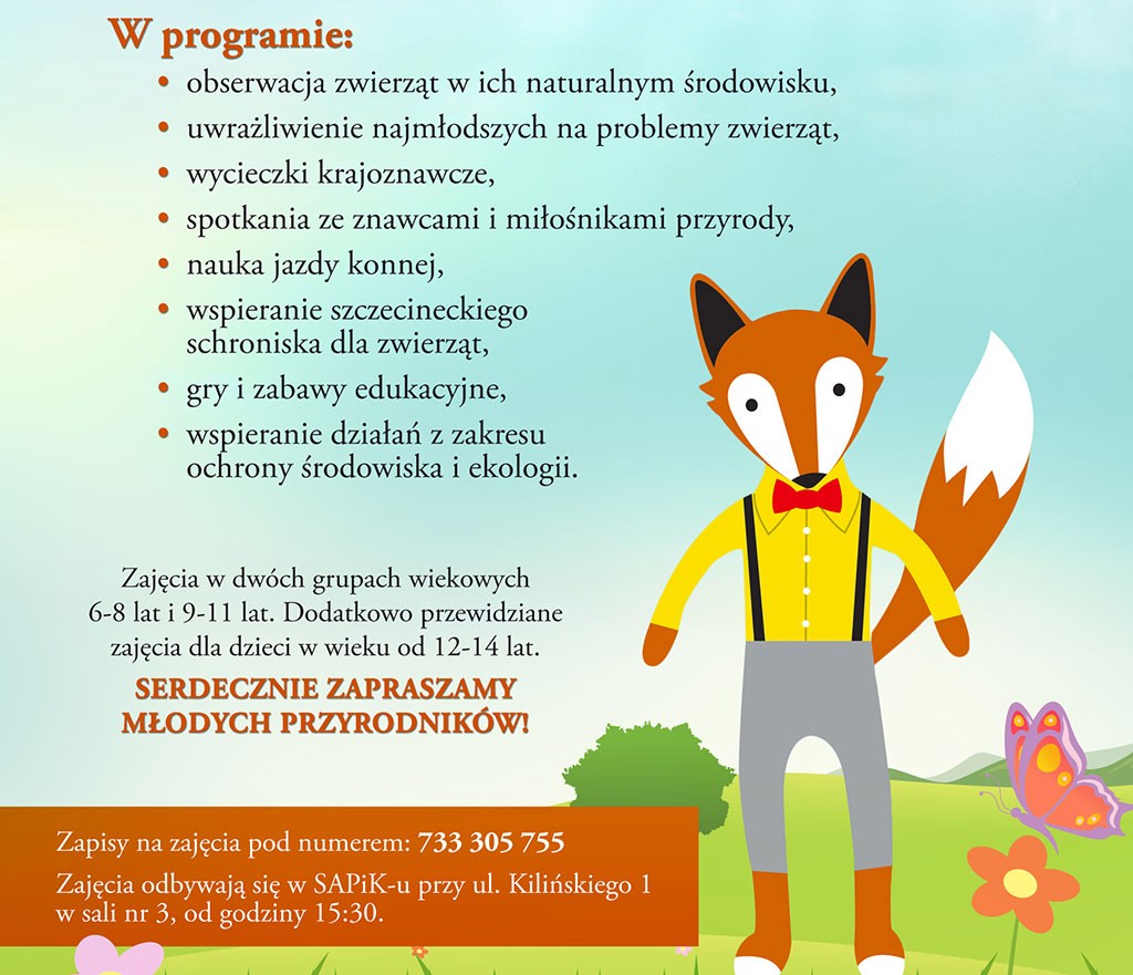 Klub Młodego Liska zaprasza na zajęcia