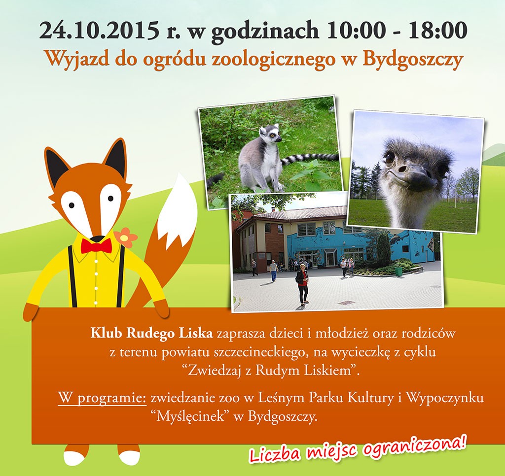 Wycieczka do Myślęcinka. Zaproszenie