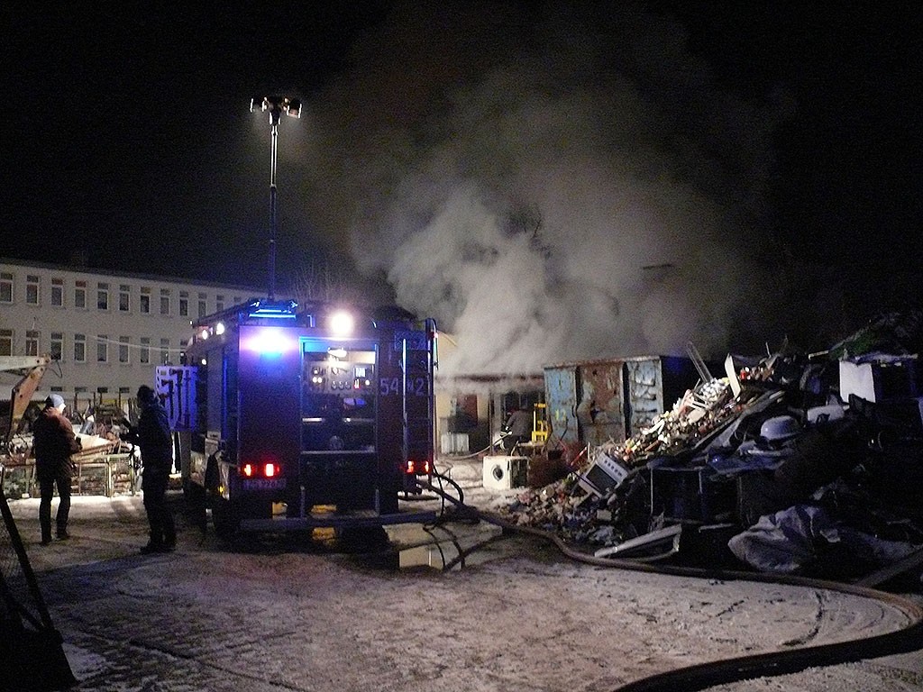 Pożar na ul. Pilskiej 