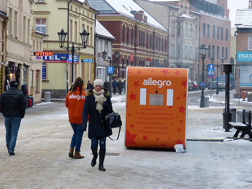 Budka życzeń w kolorach Allegro