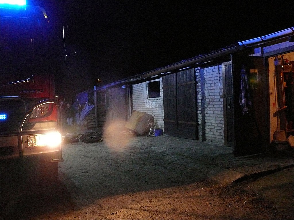 Pożar budynku gospodarczego