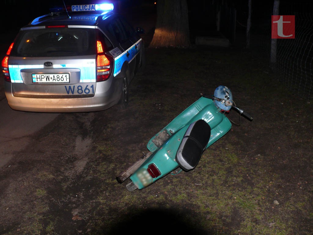 Pijany trafił motorem w radiowóz