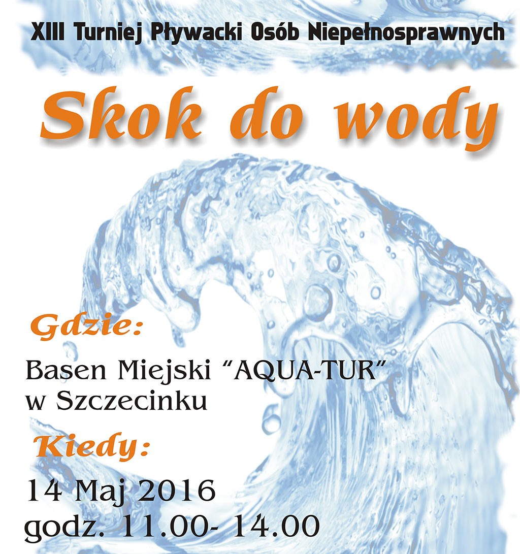XIII Turniej Pływacki Osób Niepełnosprawnych. Zaproszenie