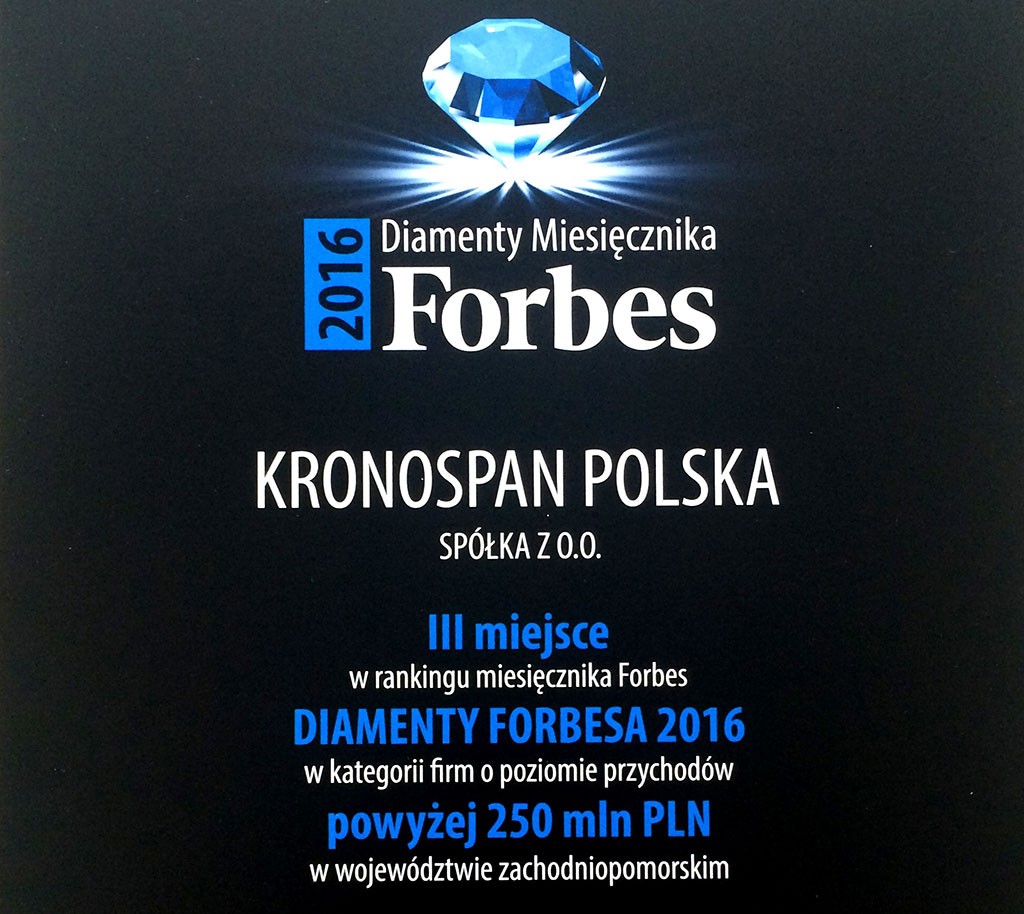Kronospan z Diamentem Forbesa