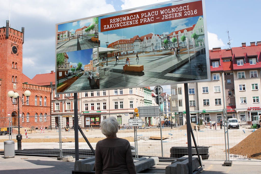 Plac podziwiają wszyscy. Na razie na wizualizacji
