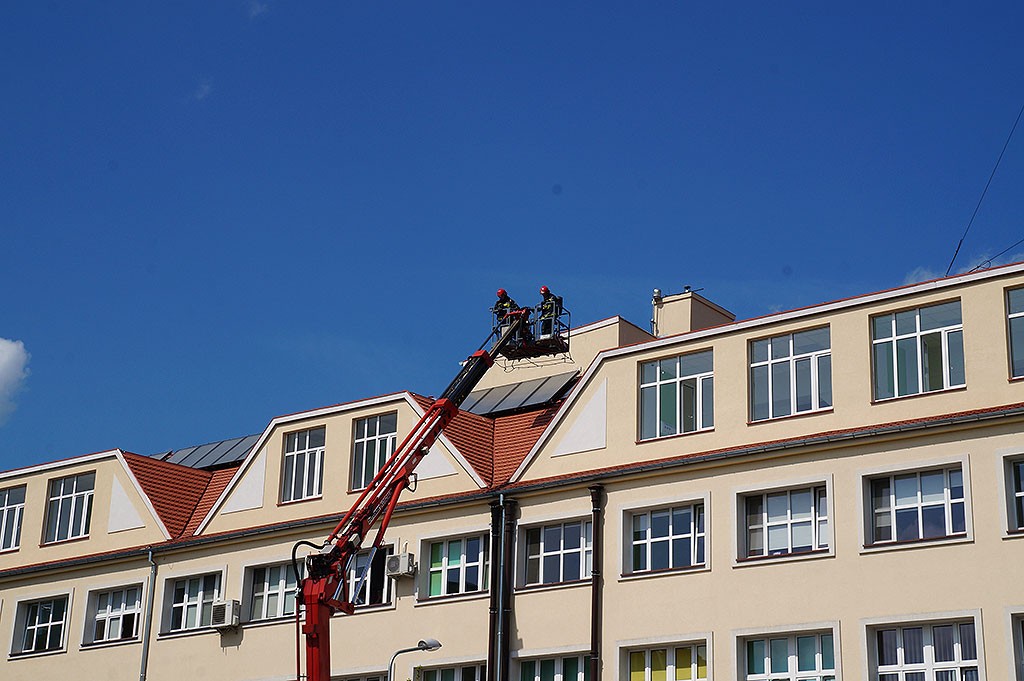 Akcja przeciwpożarowa w szczecineckim szpitalu
