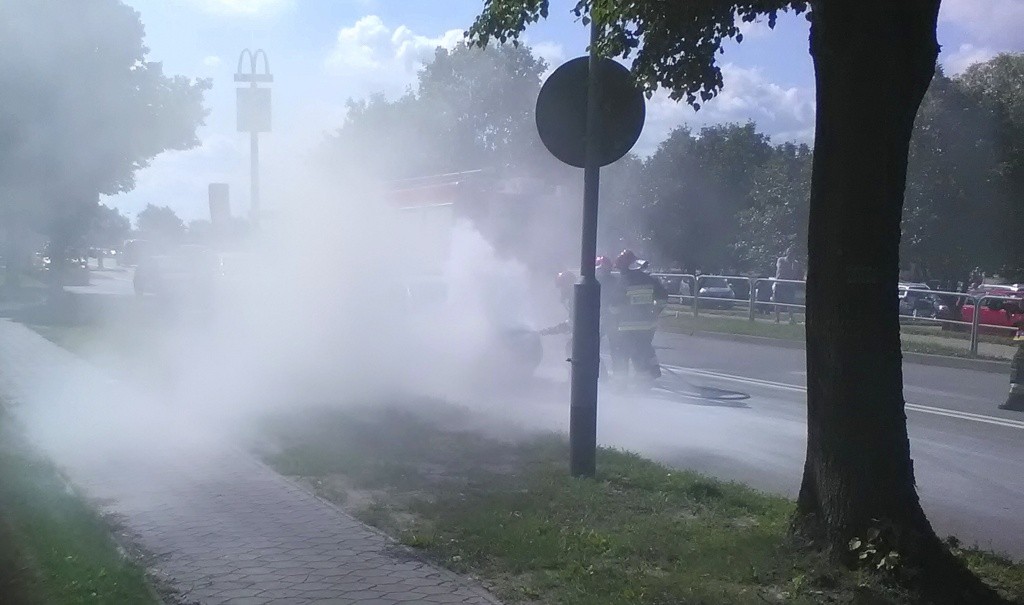 Spłonęło audi