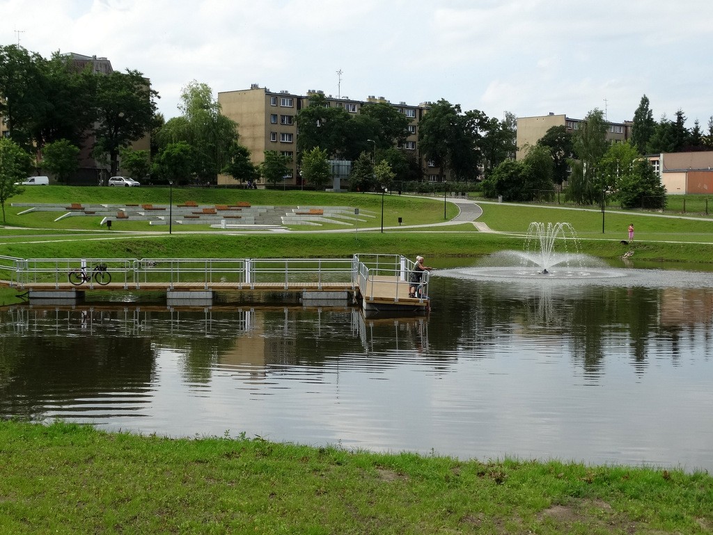 Kąpali się w stawku na Kopernika