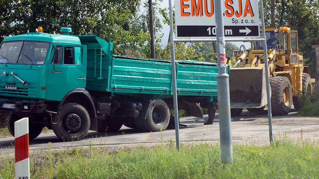 Kamazowi odpadło koło