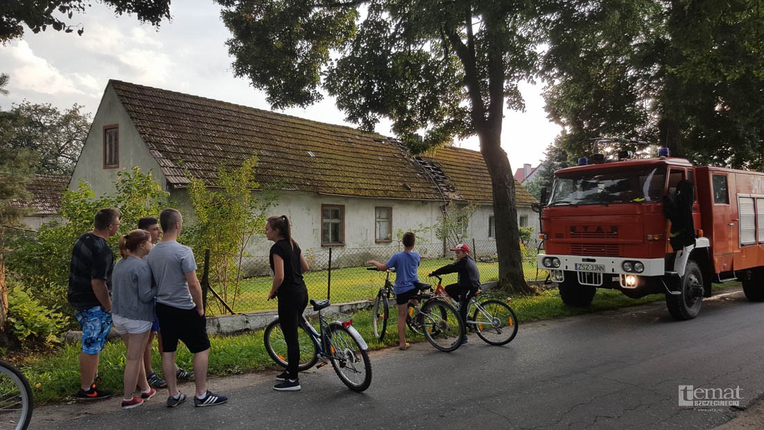 Pożar poddasza w Drzonowie