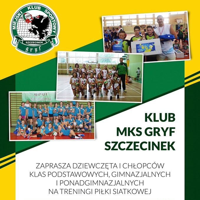 MKS GRYF Szczecinek ogłasza nabór do wszystkich sekcji klubu