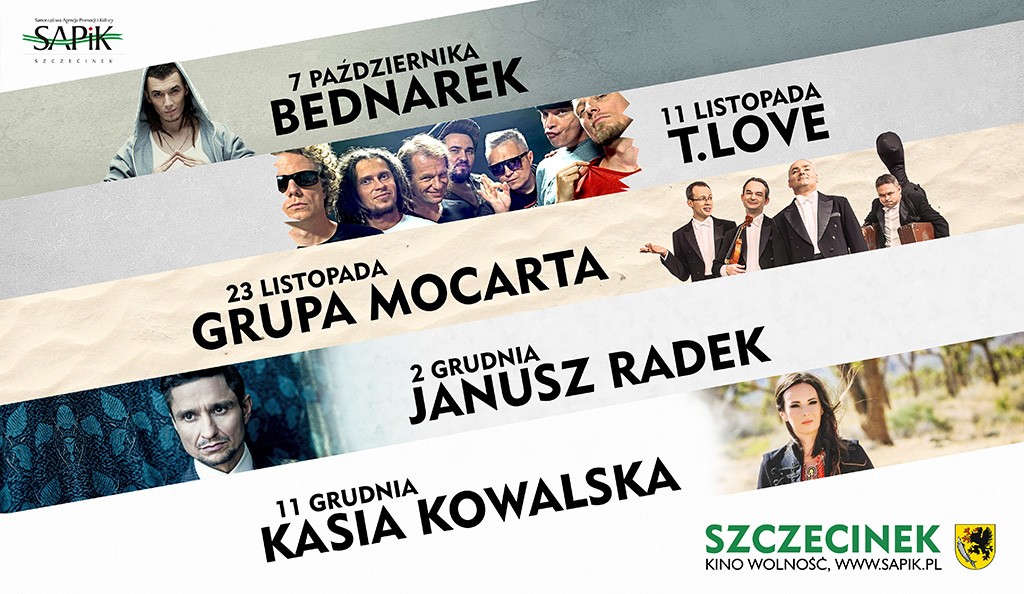 Bednarek, T.Love, Kasia Kowalska, grupa MoCarta - w Szczecinku