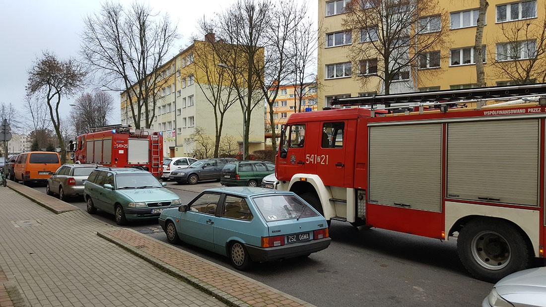 Czad w bloku na Koszalińskiej