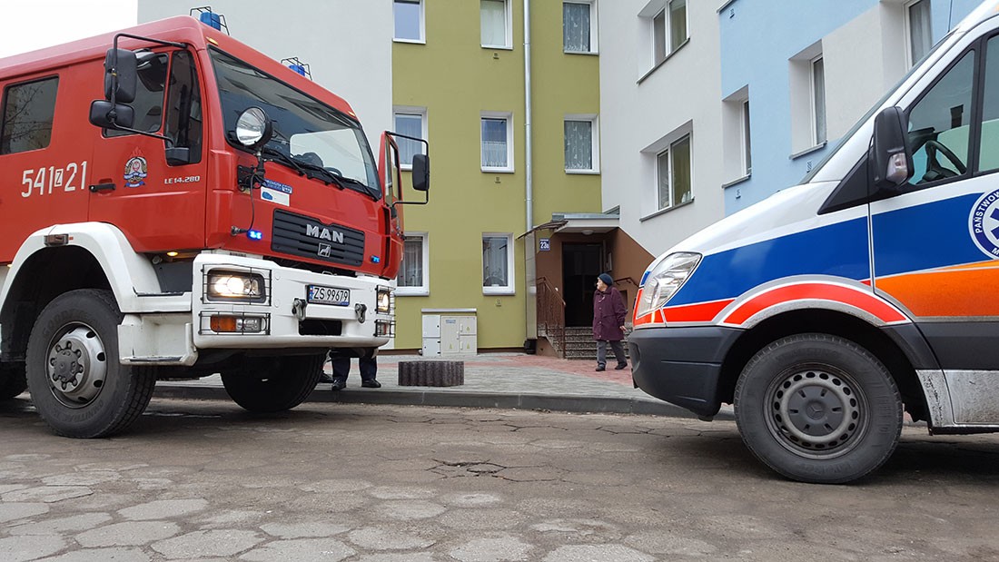 Alarm gazowy na ul. Kościuszki