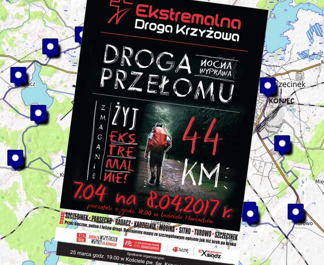 Przejdą nocą 40 km w milczeniu. Duże zainteresowanie ekstremalną Drogą Krzyżową wokół Szczecinka