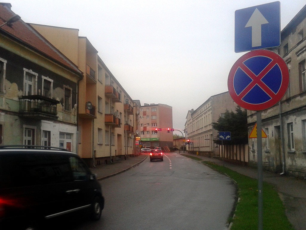 Koniec parkowania przed światłami