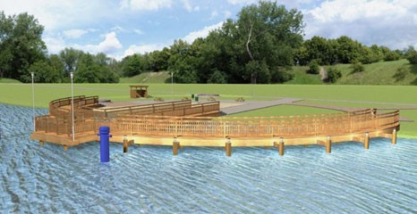 Pomost u stóp Wieży Bismarcka - w sierpniu. Obejrzyj projekt