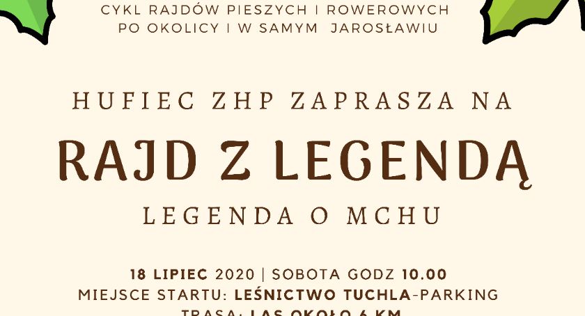 Hufiec ZHP zaprasza na Rajd z Legendą o Mchu w Tuchli