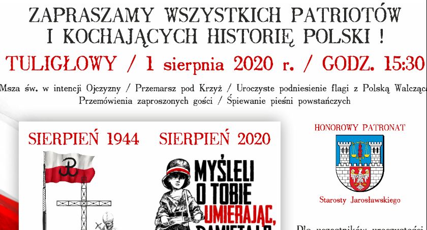 Uroczystości z okazji rocznicy wybuchu Powstania Warszawskiego w Tuligłowach 