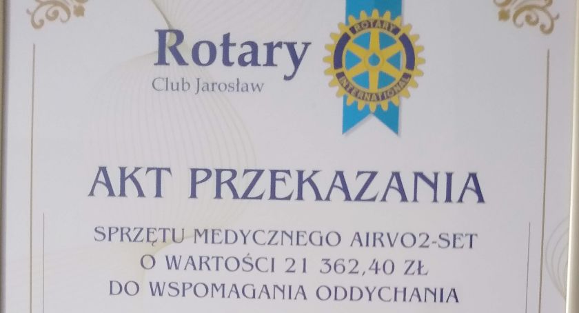 Rotary Club Jarosław wspiera jarosławski szpital